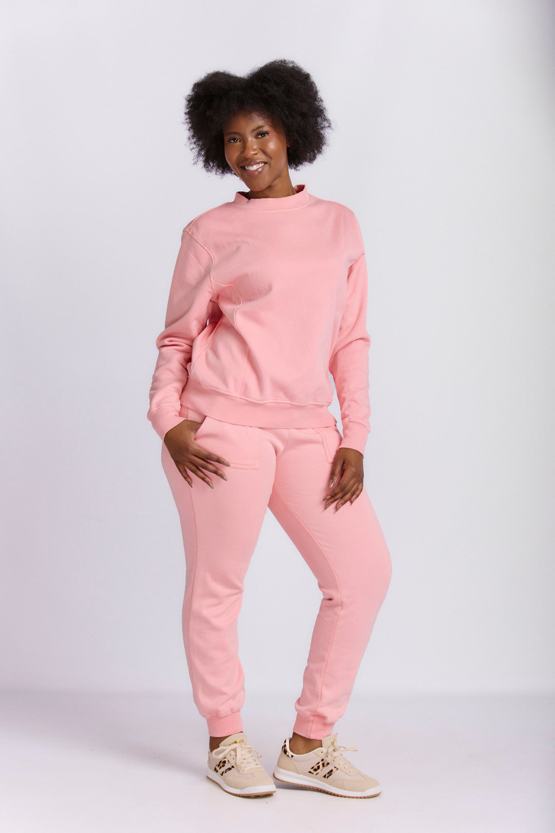 LADIES PIGMENT BRUSHED FLEECE SWEATSHIRT