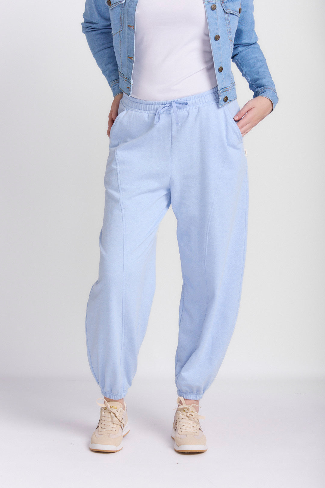 BARREL LEG FLEECE TRACKPANTS