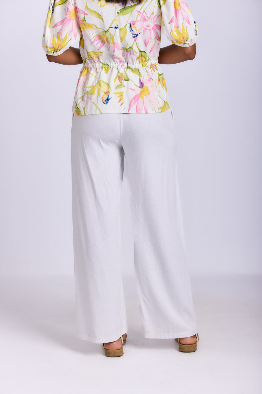 RELAXED STRAIGHT LEG LINEN PANTS
