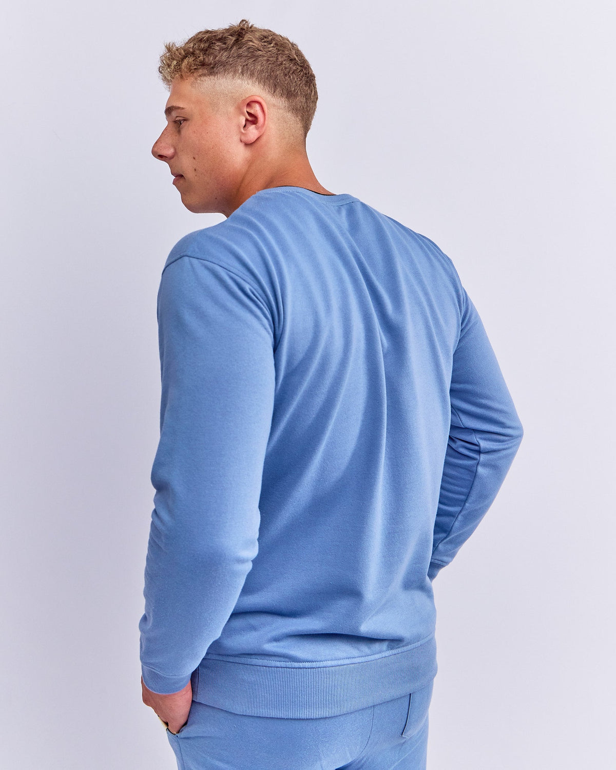 V- NECK INSET SWEATSHIRT