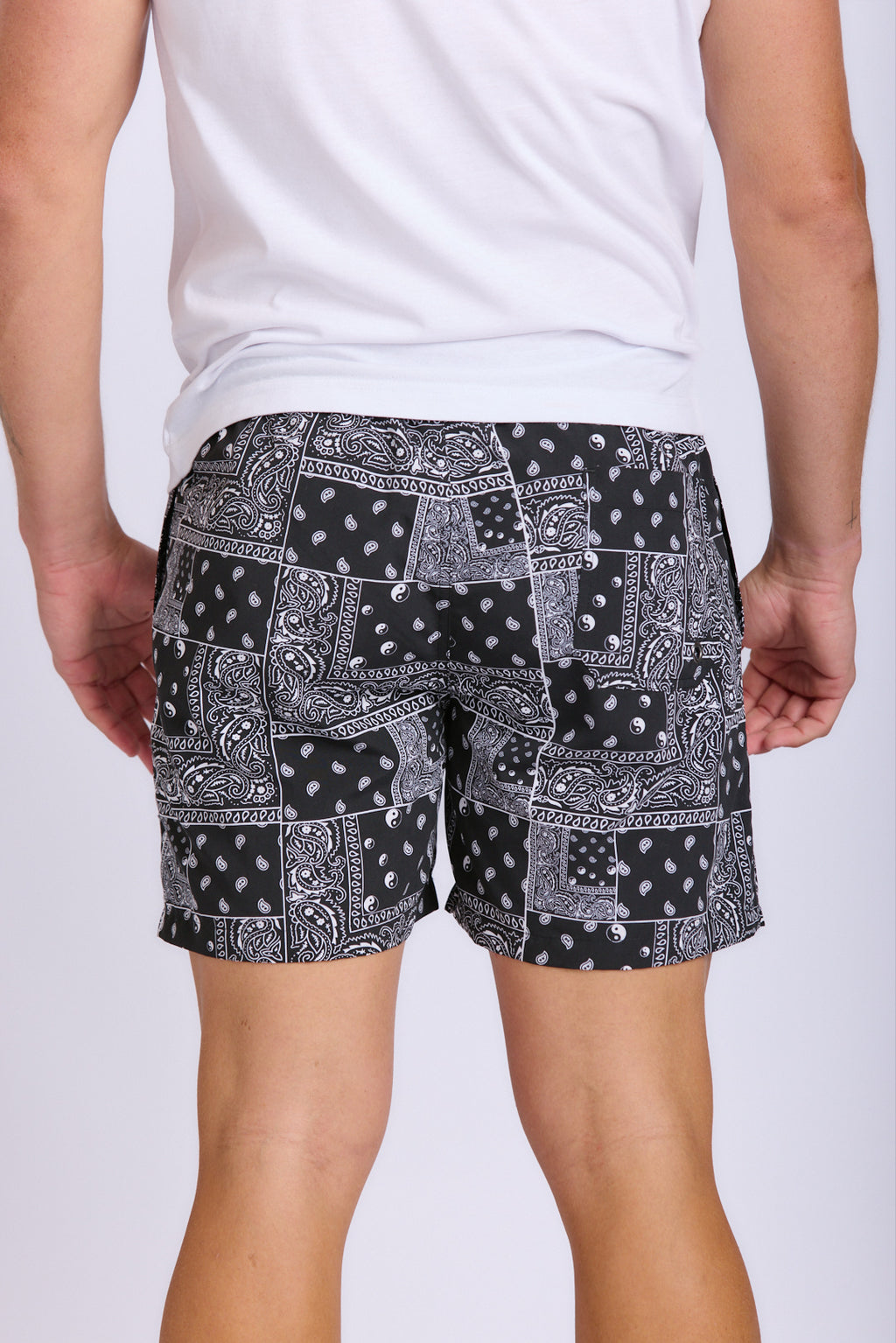MENS PAISLEY BLOCKS SWIM SHORTS