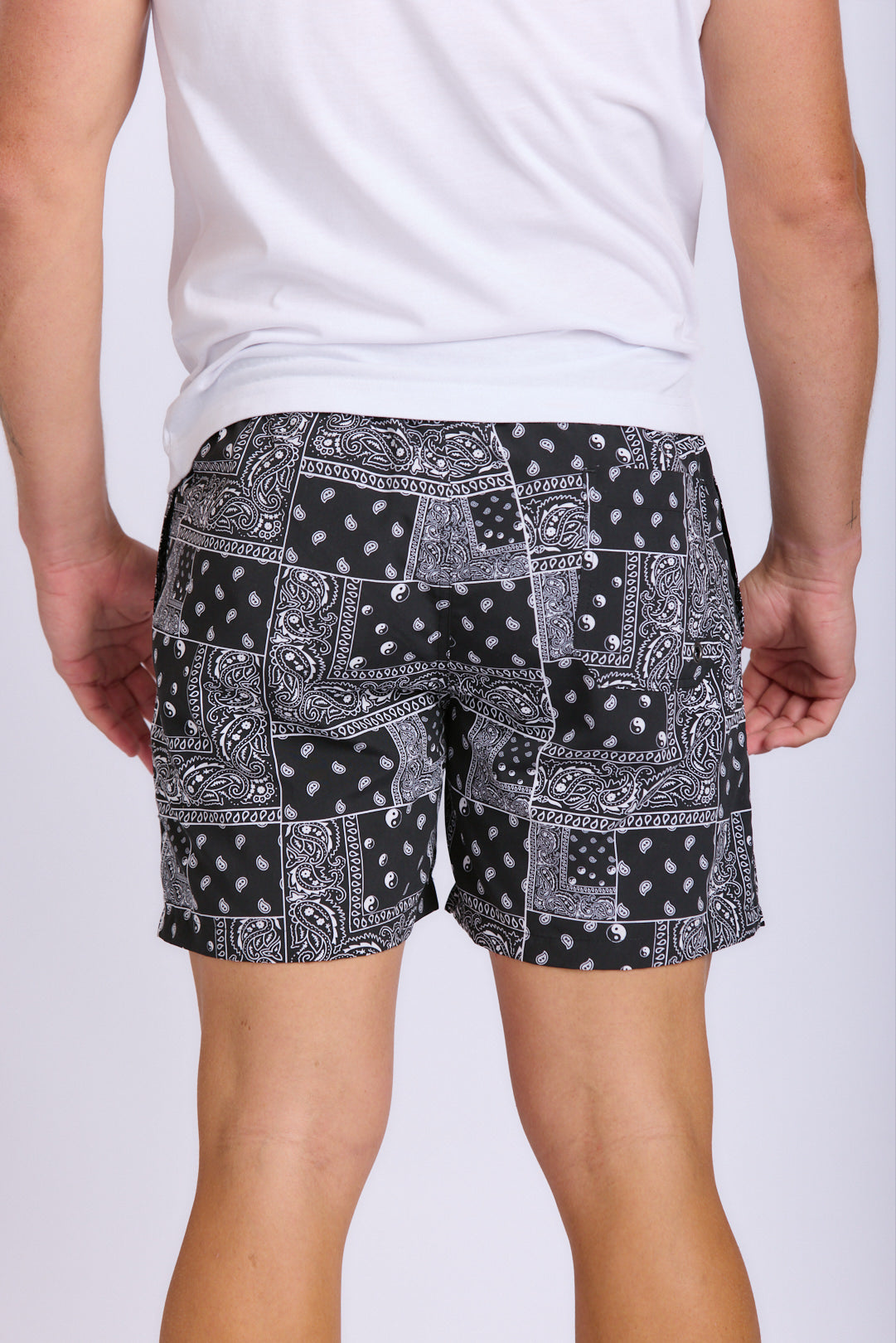 MENS PAISLEY BLOCKS SWIM SHORTS