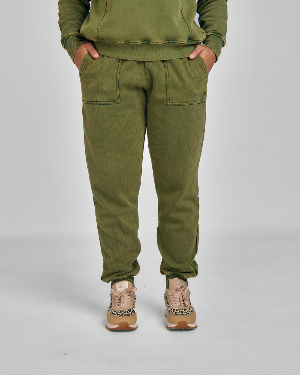 LADIES PIGMENT BRUSHED FLEECE TRACKPANTS