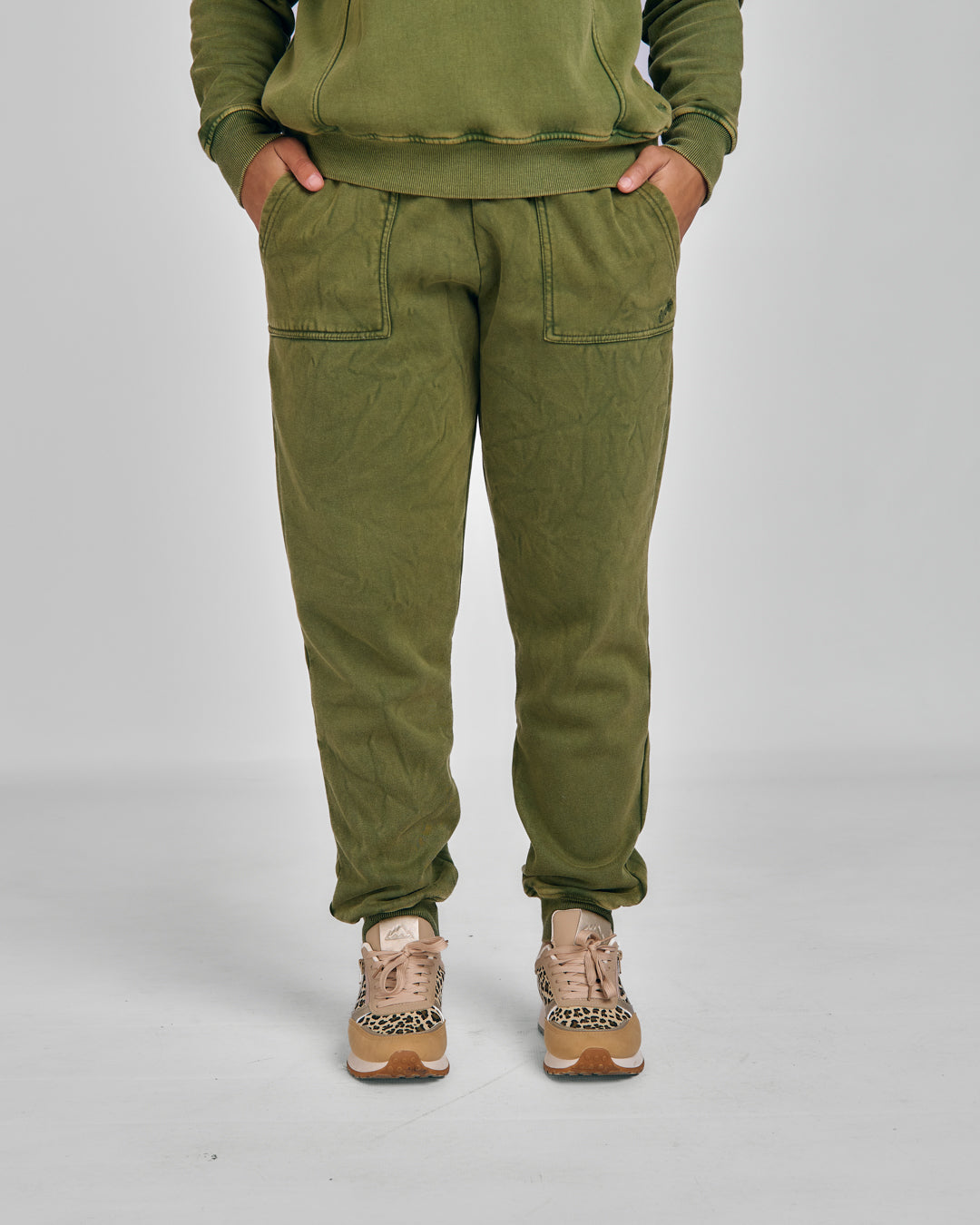 LADIES PIGMENT BRUSHED FLEECE TRACKPANTS