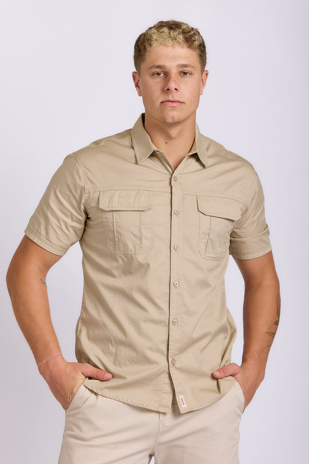 SHORT SLEEVE COTTON TECH SHIRT