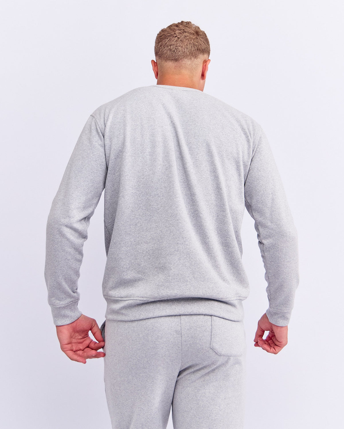 V- NECK INSET SWEATSHIRT