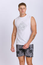 MENS PAISLEY BLOCKS SWIM SHORTS