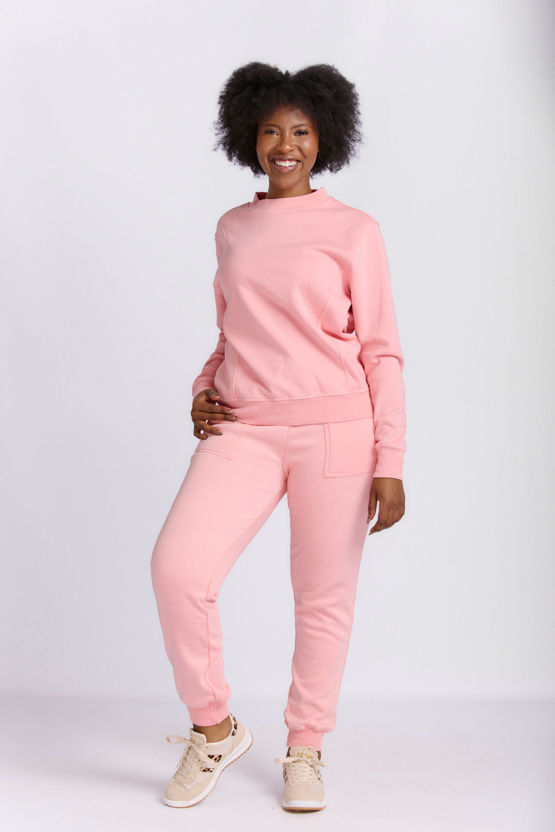 LADIES PIGMENT BRUSHED FLEECE TRACKPANTS