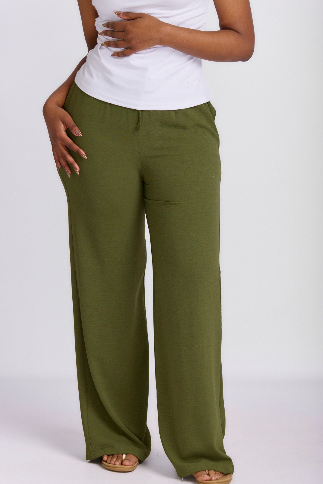 RELAXED STRAIGHT LEG LINEN PANTS