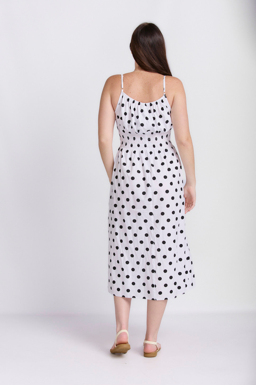 STRAPPY SMOCKED DRESS