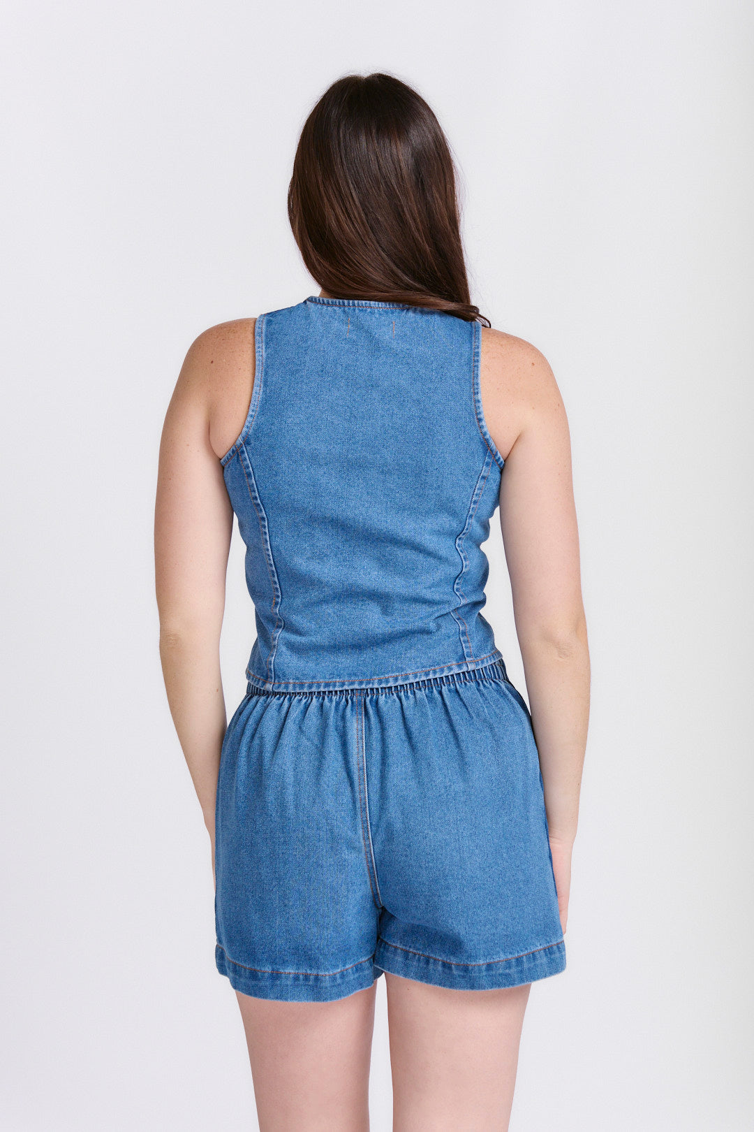 PANEL DENIM SKORT