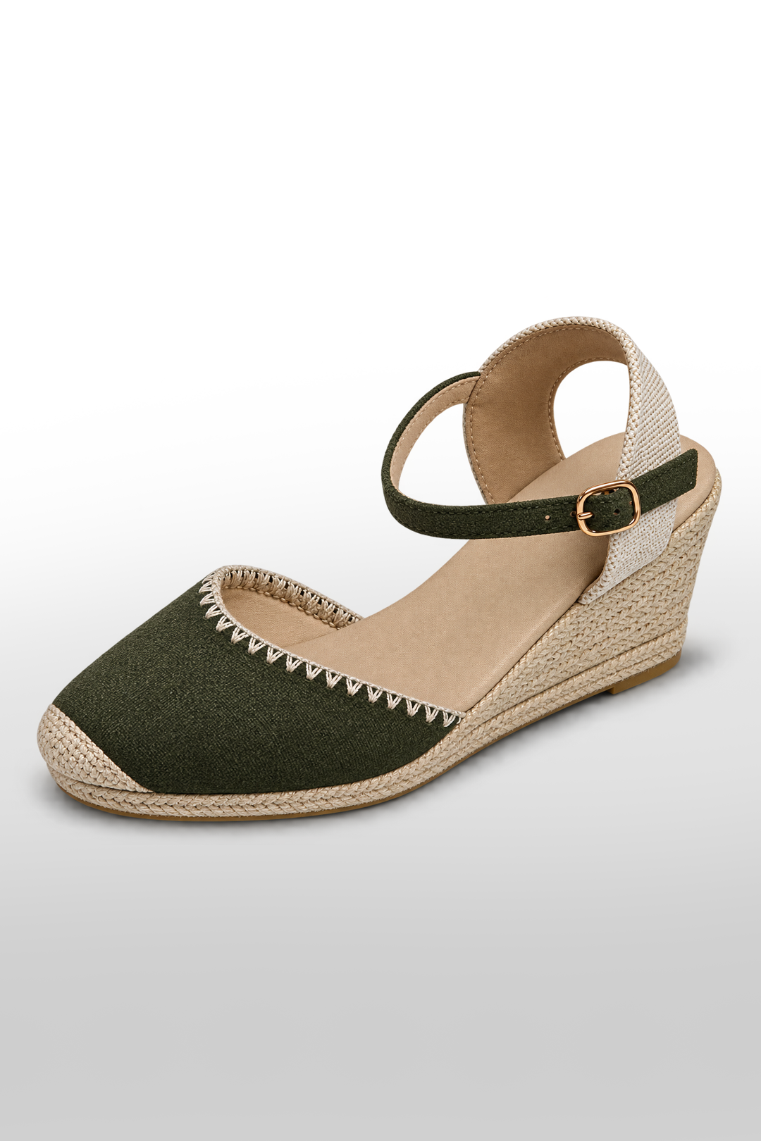 STITCH ESPADRILLE WEDGE SHOE