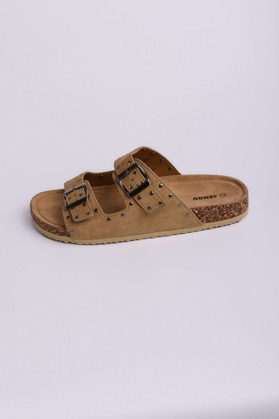 DOUBLE BUCKLE WITH STUD SANDAL
