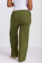 RELAXED STRAIGHT LEG LINEN PANTS