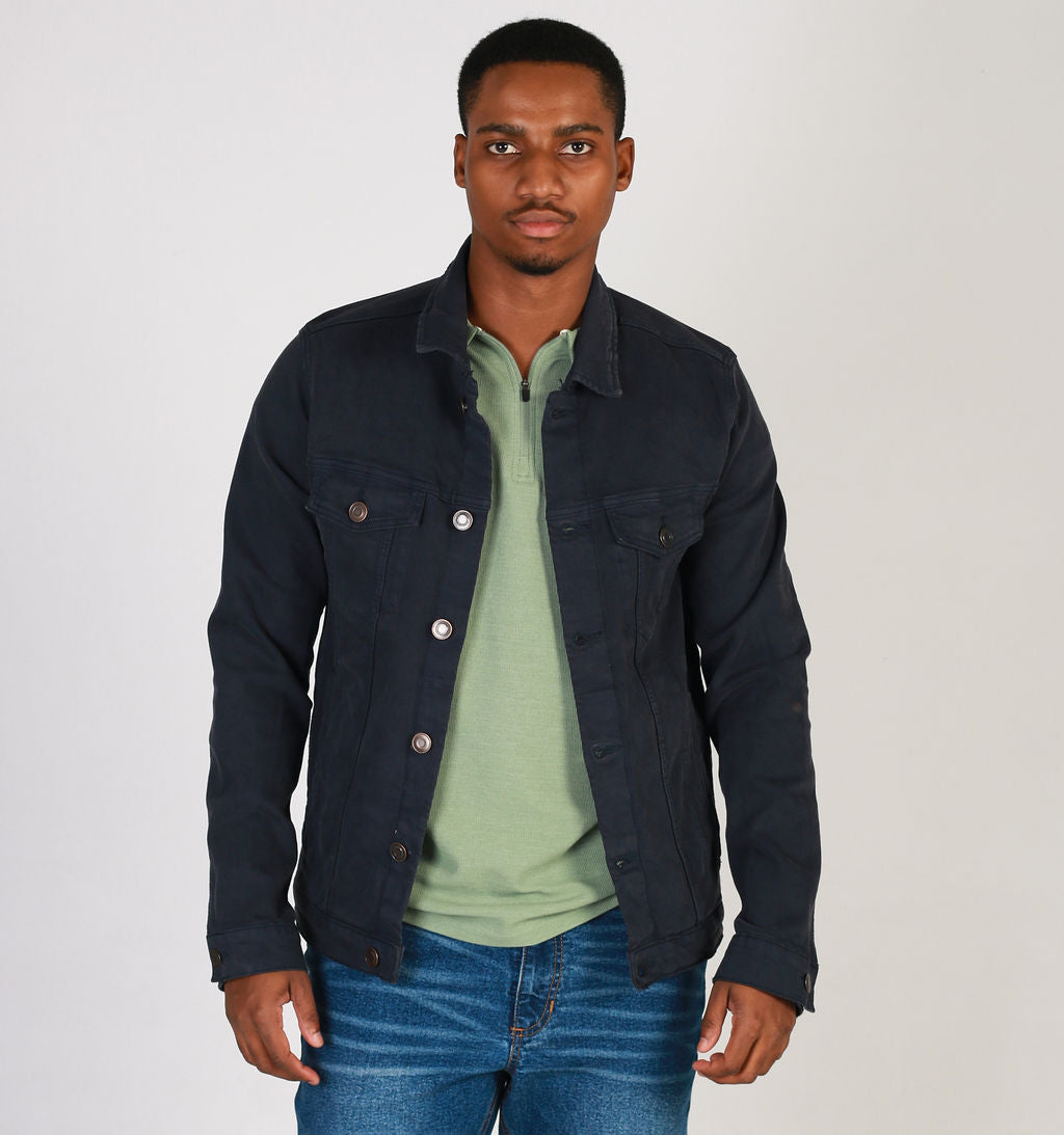 SLIM FIT DENIM JACKET BLUE – SenquOnline - Main Image