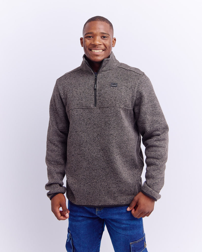 MENS 1/4 ZIP HACHI JACKET - GREY – SenquOnline