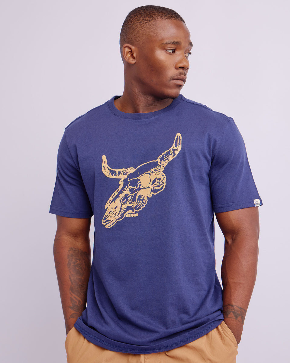 SKULL WILD TEE - NAVY – SenquOnline