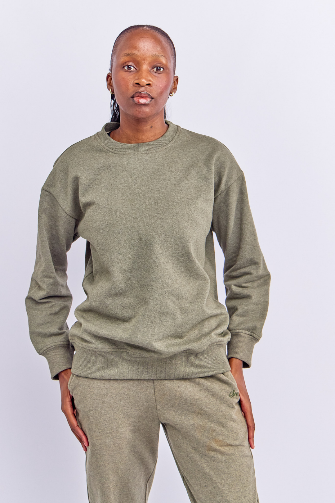 DROP SHOULDER CREW SWEATSHIRT