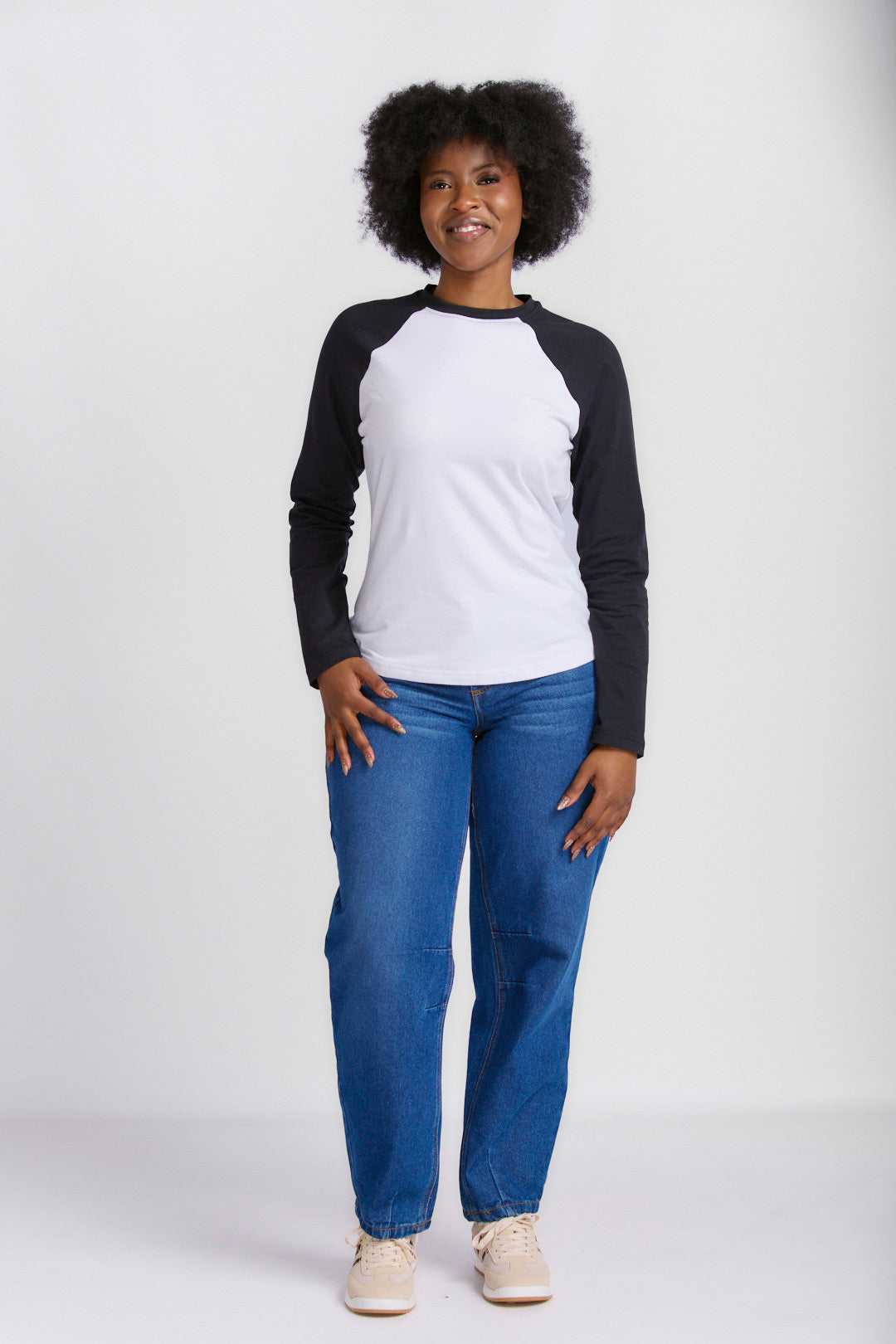 BARREL LEG DENIM JEANS