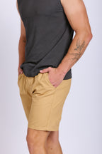 MENS ELASTICATED COTTON SHORTS