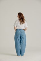 BARREL LEG DENIM JEANS