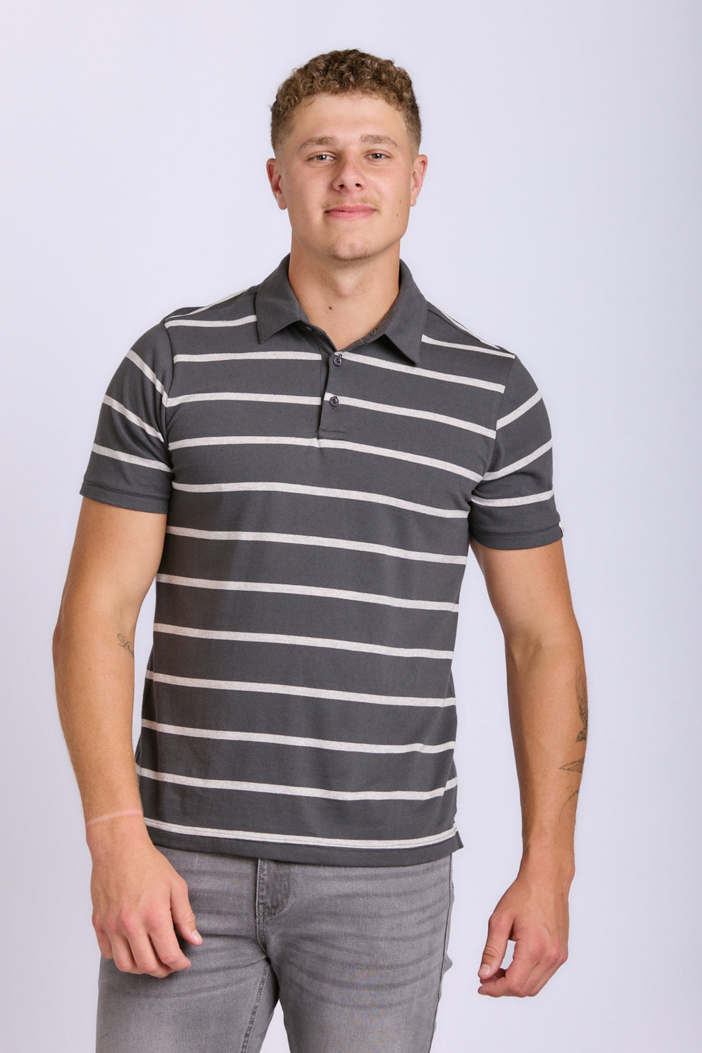 MENS 1CM STRIPE GOLFER