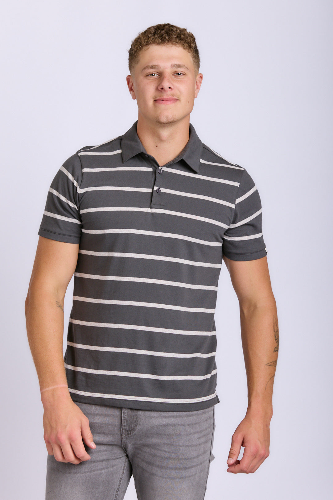 MENS 1CM STRIPE GOLFER