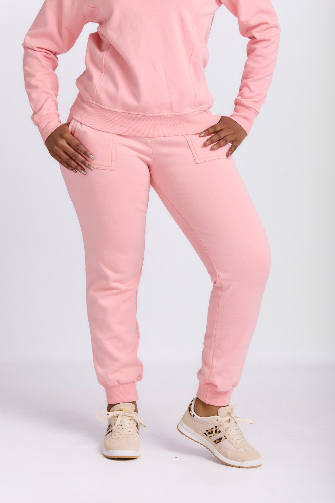 LADIES PIGMENT BRUSHED FLEECE TRACKPANTS