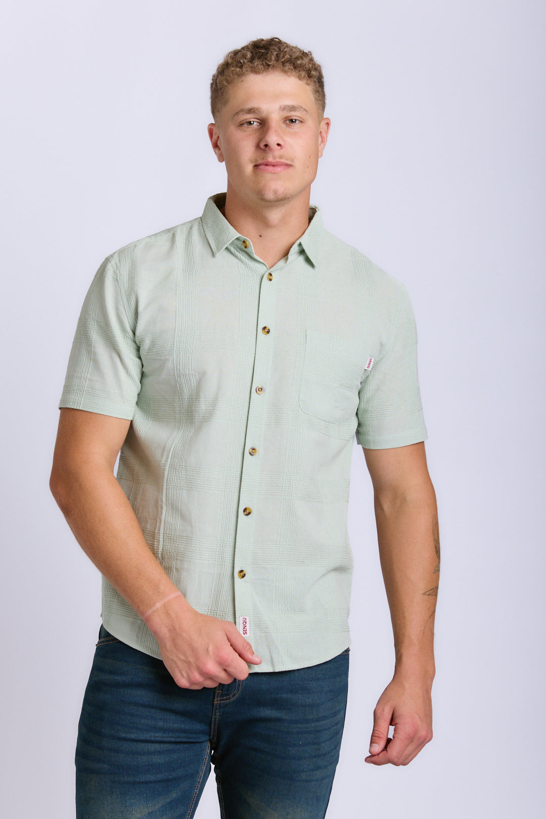 MENS COTTON JACQUARD SHIRT
