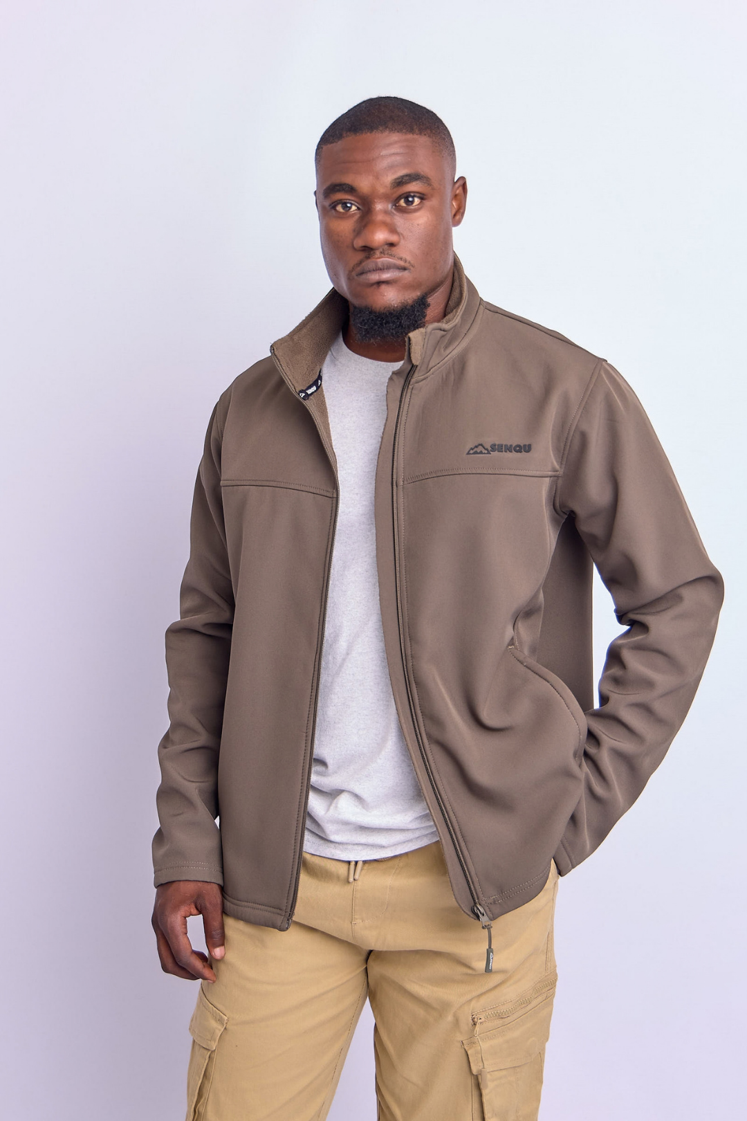 MENS FUNNEL NECK SOFTSHELL JACKET