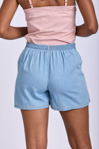DENIM SIDE TIE SKORT