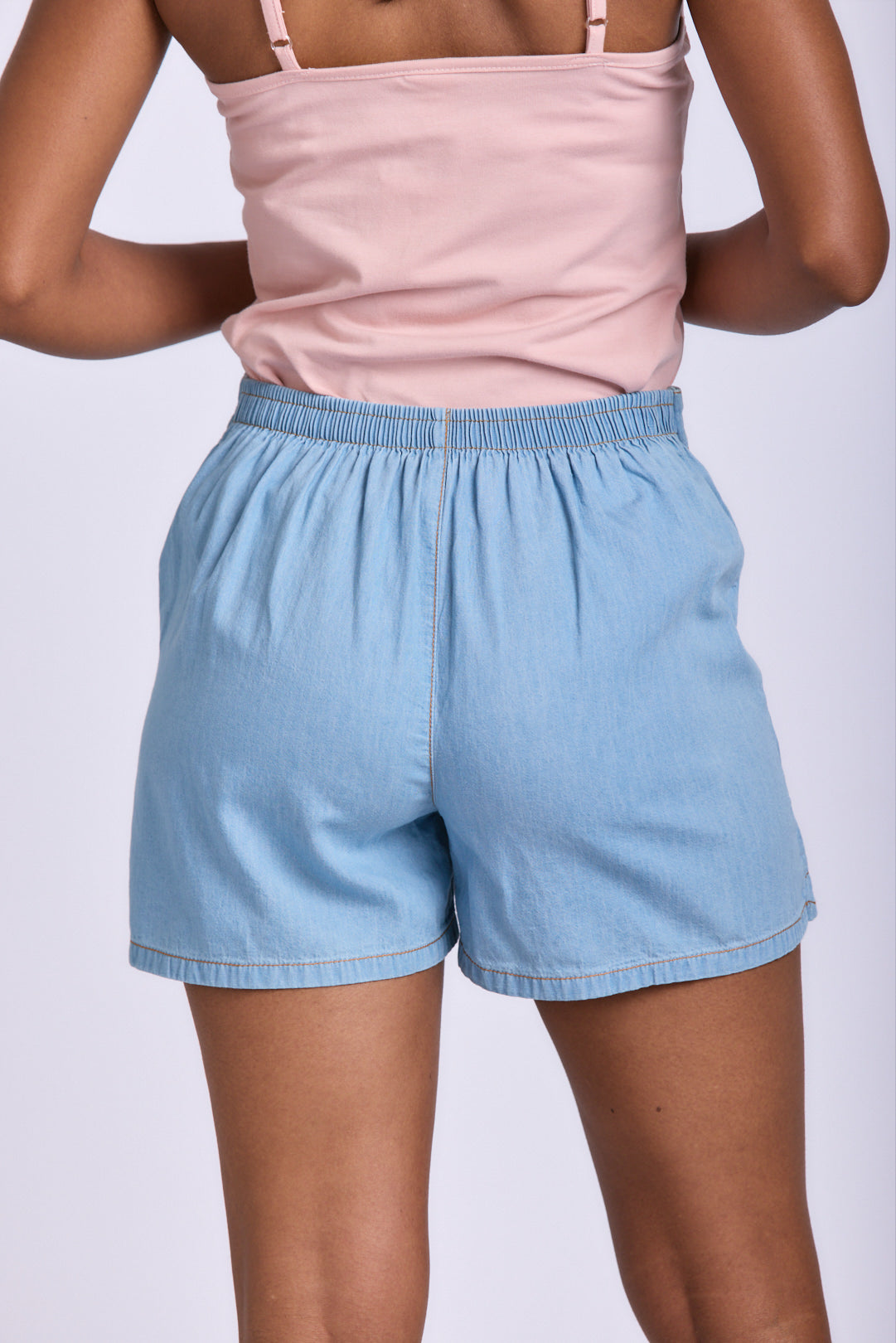 DENIM SIDE TIE SKORT