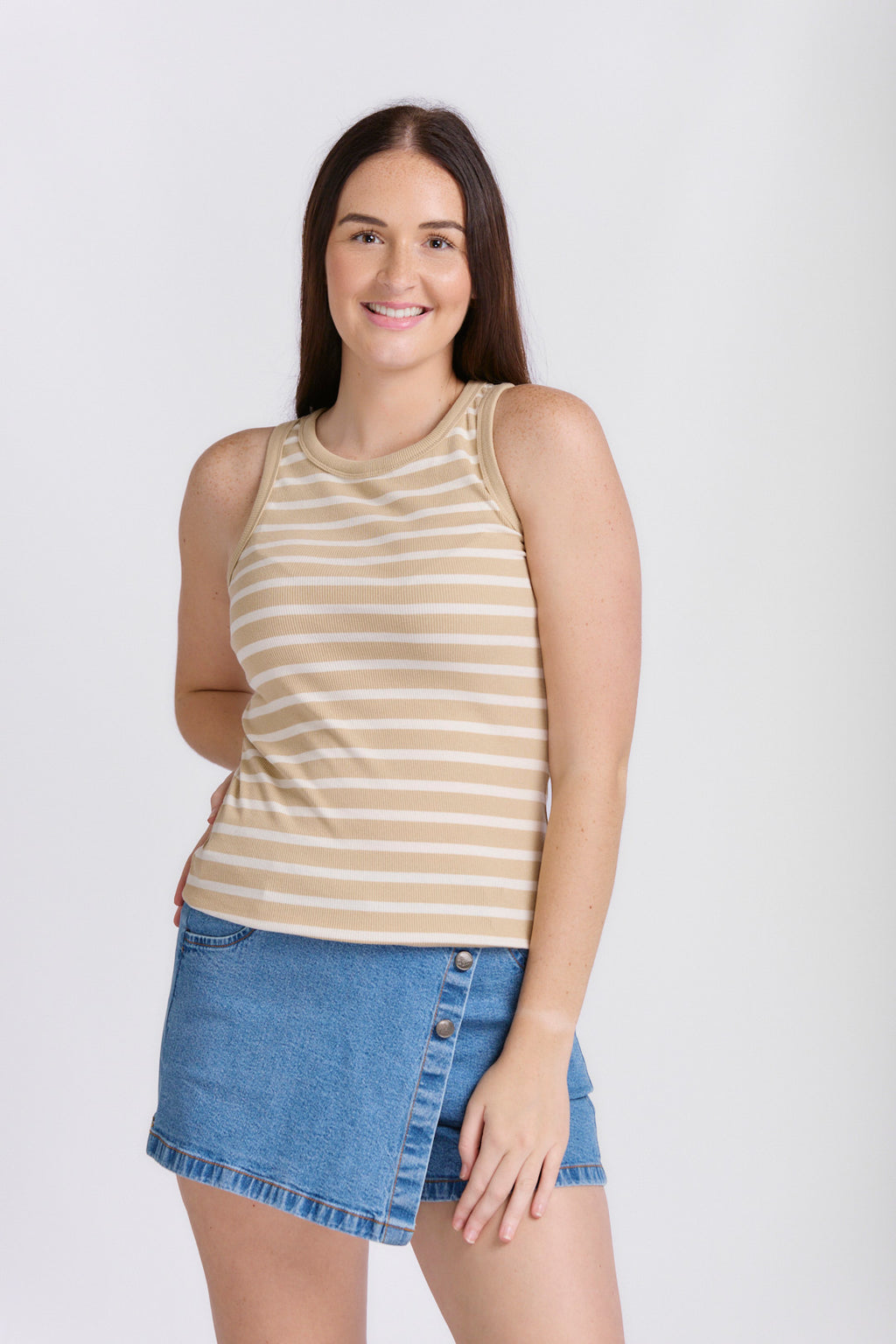DENIM ROUND POCKET SKORT