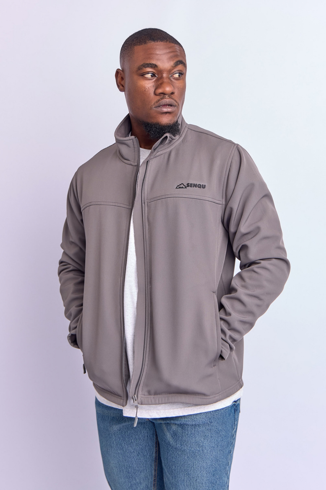 MENS FUNNEL NECK SOFTSHELL JACKET