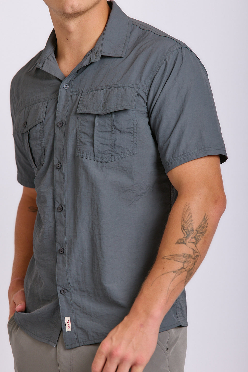 SHORT SLEEVE NYLON TECH SHIRT