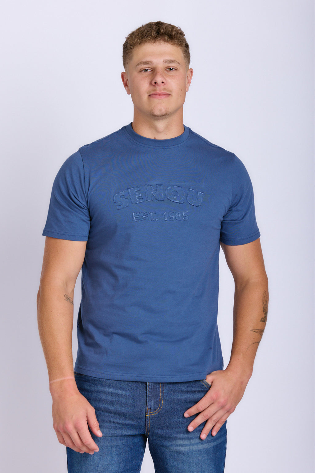MENS SENQU APPLIQUE TEE