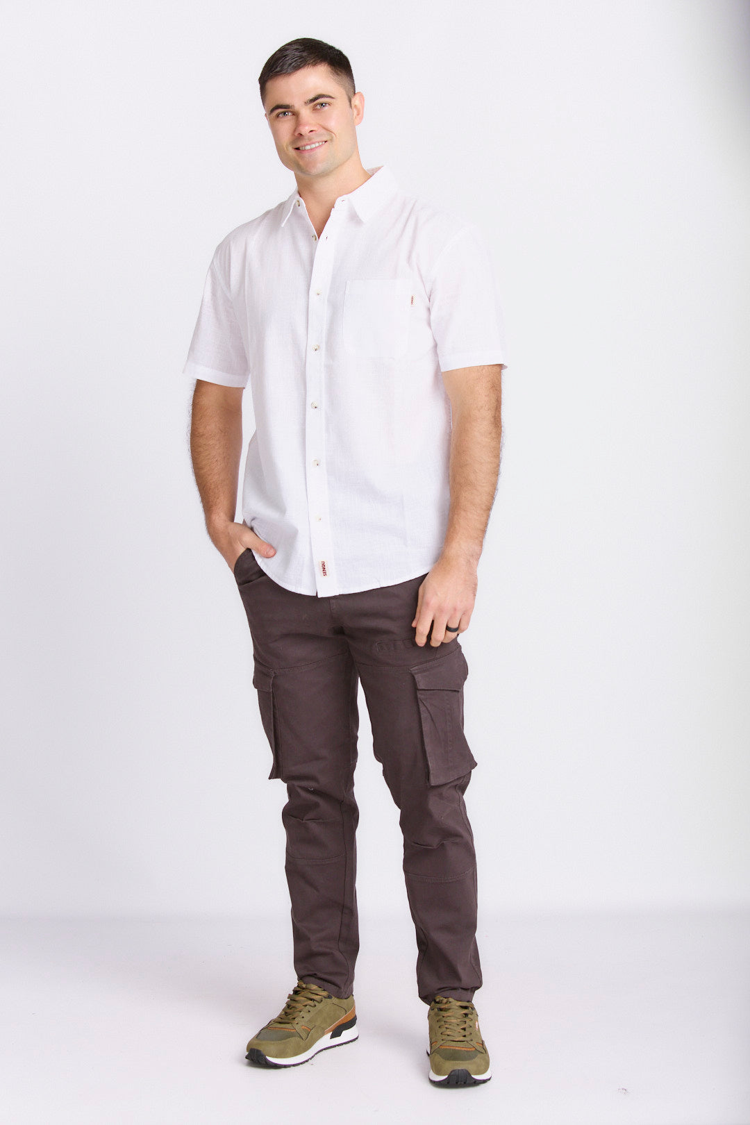 CARGO UNCUFFED PANTS