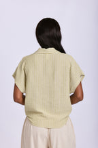 SLOUCHY TIE FRONT SHIRT