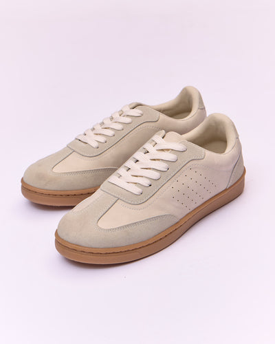 LACE UP PLIMSOLES - LIGHT STONE – SenquOnline