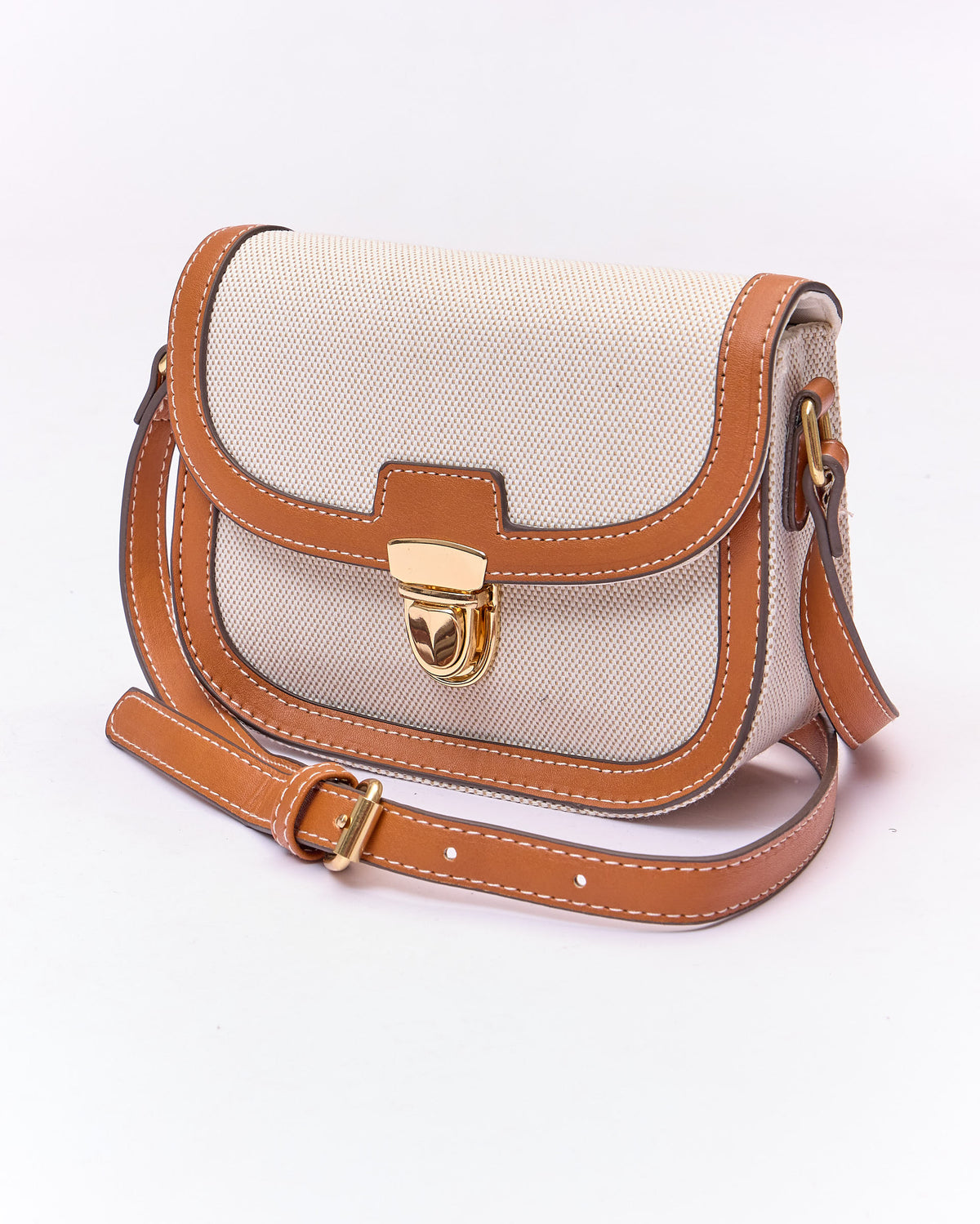 CROSS BODY WITH TAN CONTRAST BAG